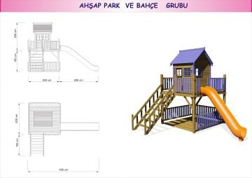 Kaydıraklı Lila Oyun evi