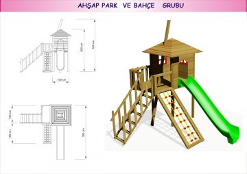 Ahşap Naturel Oyun Parkı