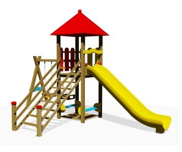 Salıncaklı Tek Kule Oyun Parkı