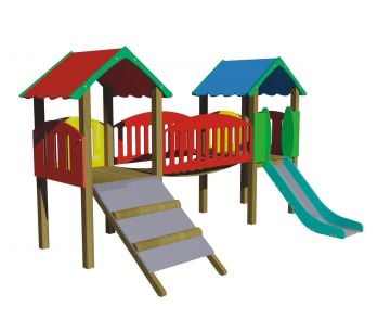 İki Mini Kuleli Köprülü Park
