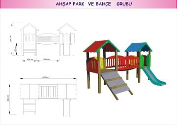 İki Mini Kuleli Köprülü Park