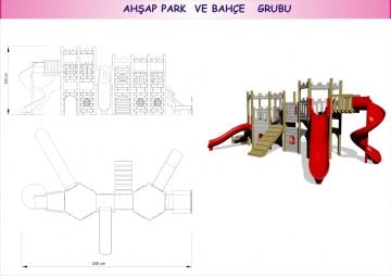 Üç Kaydıraklı Oyun Parkı