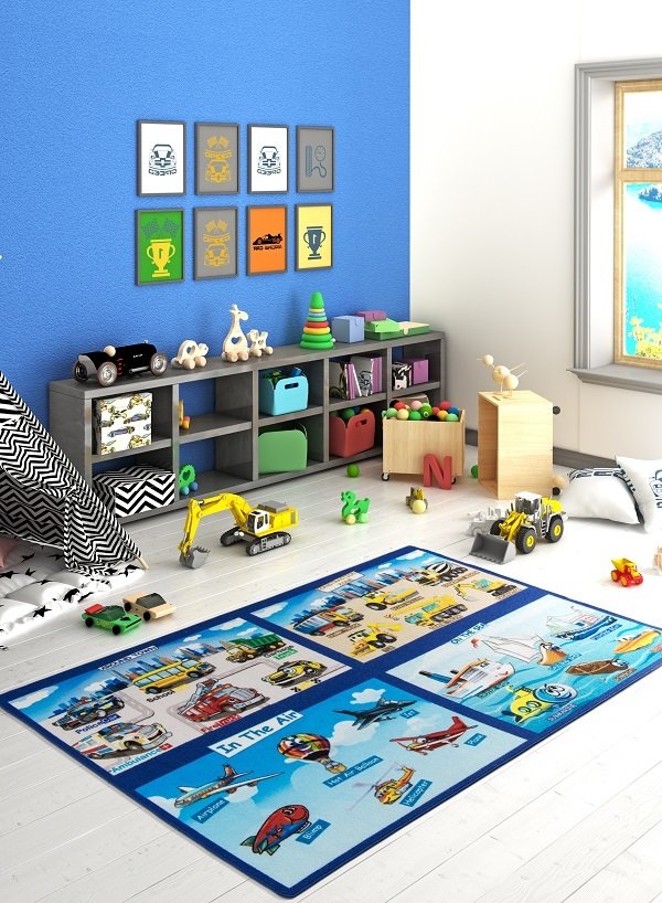 Oyun ve Eğitim Halıları Vehıcles 200*290