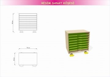 Karton Dolabı 70*52*80 h