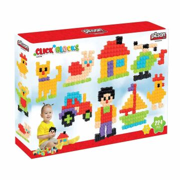 PİLSAN CLİCK BLOCKS ÇITÇIT BLOKLAR 224 PARÇA 3+