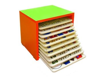 10\'lu Ahşap Yapboz Kavram Dolabı 30*30