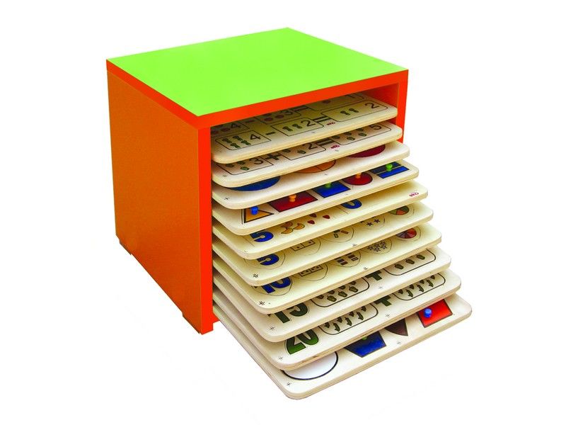 10\'lu Ahşap Yapboz ve Dolabı 33x33