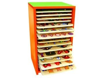 20 li Ahşap puzzel ve Dolabı 33x33