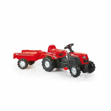 Dolu Römorklu Traktör -Kırmızı