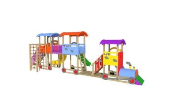 Tren oyun grubu 3 kule 3 kaydıraklı