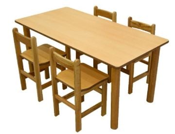 Montessori masa ve sandalyesi 5 li takım