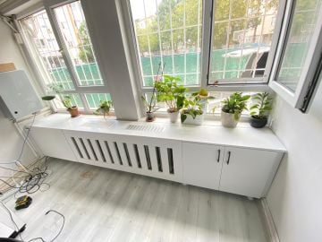Ofis Tipi Dolaplı Radyatör Kapatma çit m2
