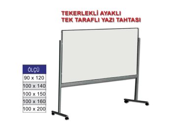 Tekerlekli Tek Taraflı Yazı Tahtası 120x140 cm