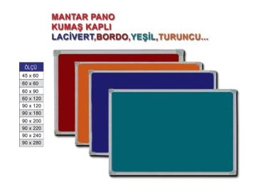 Kumaş Kaplı Mantar Pano 60 x 120 cm