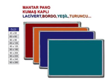 Kumaş Kaplı Mantar Pano 90x120 cm