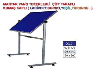 Tekerlekli Kumaş Kaplı Çift Yönlü Man. Pan.120x200 cm