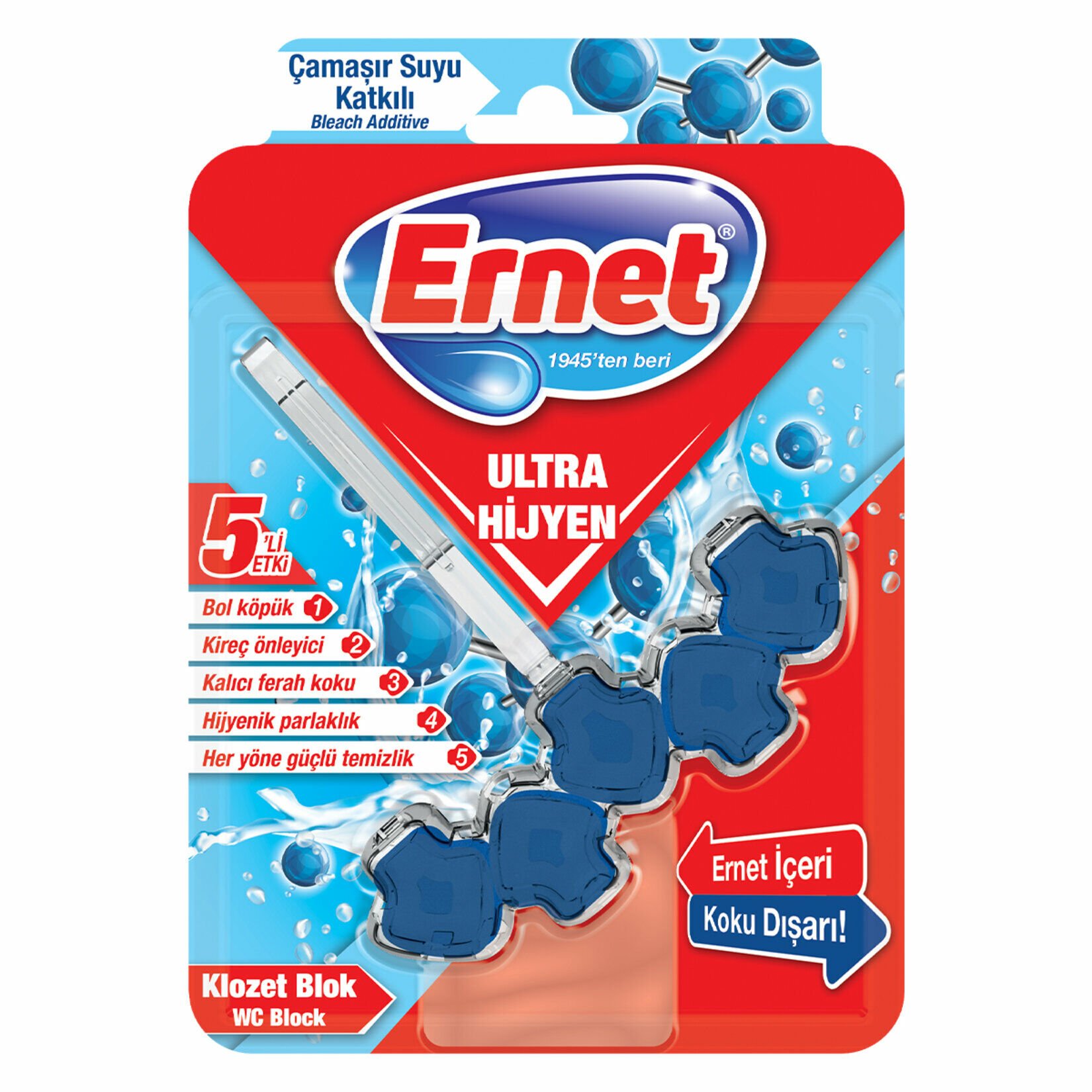 Ernet Ultra Hijyen Klozet Blok Çamaşır Suyu Katkılı
