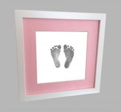 Inkless print beyaz çerçeveli el ve ayak izi alma seti