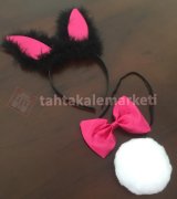 Tavşan Seti 3 lü Taç Papyon Kuyruk