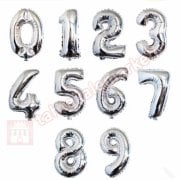 100cm Altın, Gümüş Folyo Rakam Balon, Büyük Boy Folyo Balon 1.Kalite