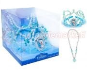 Disney Frozen Elsa Kostümü Karlar Ülkesi Prenses Kıyafeti Lüks 7-9 Yaş