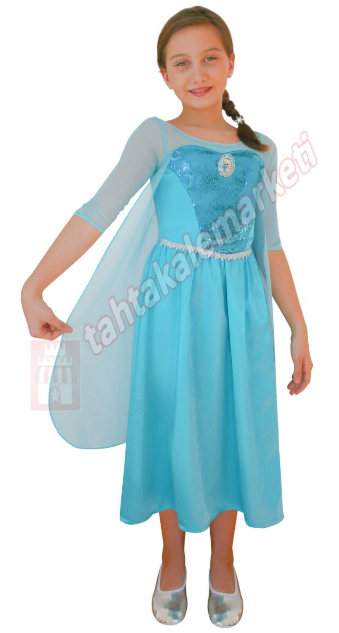 Frozen Elsa Kostümü Buzlar Kraliçesi Kıyafeti Lisanslı