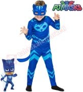 Pijamaskeliler Kedi Çocuk Kostümü, PJMask Catboy Kıyafeti Lisanslı