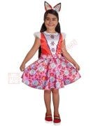 Enchantimals Felicity Fox Kostümü Çocuk Kıyafeti 7-9 Yaş Lisanslı