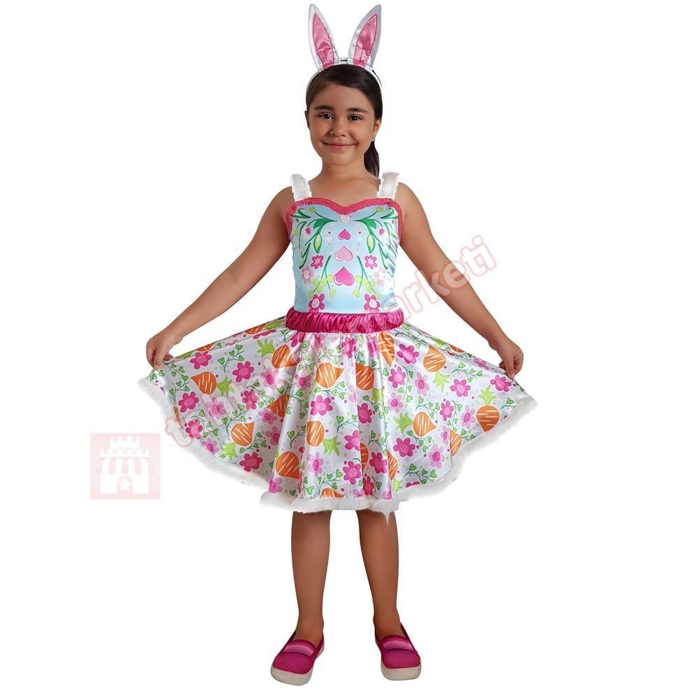 Enchantimals Bree Bunny Kostümü Çocuk Kıyafeti 4-6 Yaş Lisanslı