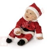 Bebek Noel Baba Kostümü Lüks 1 Yaş
