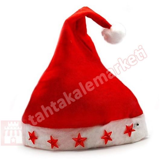 Işıklı Noel Baba Şapkası Yılbaşı Şapka
