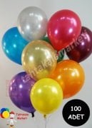 100 Adet Metalik Balon 1.Kalite