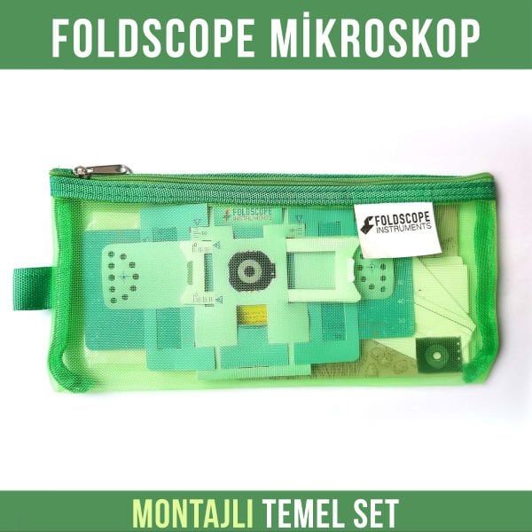 Foldscope Mikroskop Montajlı  Temel Başlangıç Seti