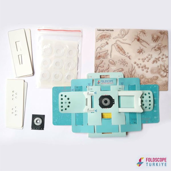 Foldscope Mikroskop Montajlı  Temel Başlangıç Seti