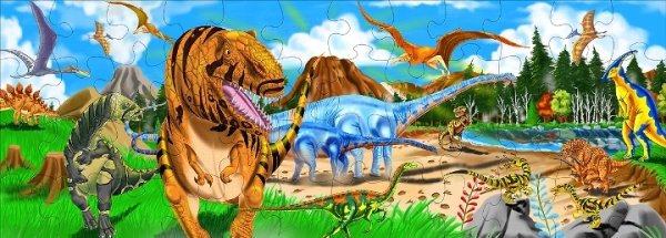 Dev Yer Yapbozu- Dinozor Dünyası (48 parça)