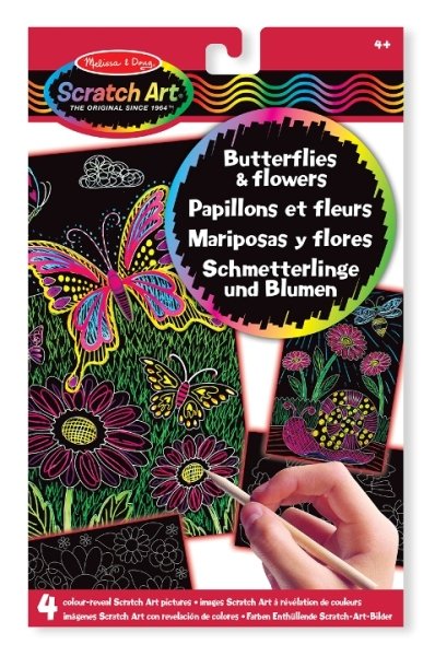 Kazıma Sanatı- Renkleri Ortaya Çıkar - Kelebekler ve Çiçekler
