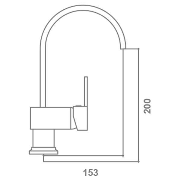 ANGLED SERİSİ KUĞU LAVABO BATARYASI