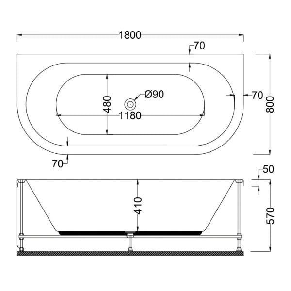 180 x 80 JAKUZİ OVAL DUO