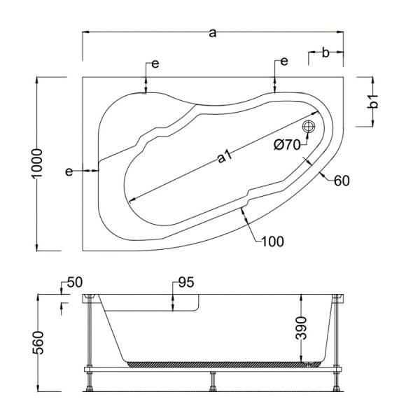 160 X 100 JAKUZİ OVAL SOL SANTHOS