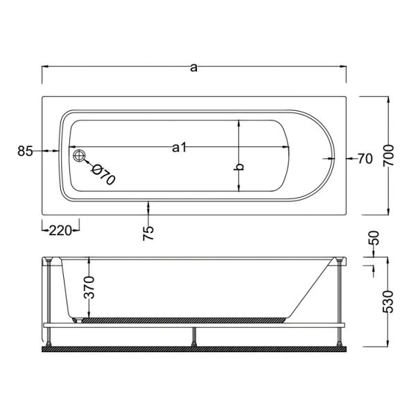 130 X 80 JAKUZİ DİKDÖRTGEN İLARGİ