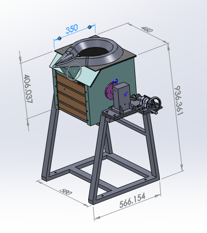 45KW İNDÜKSİYONLA METAL ERGİTME FIRINI