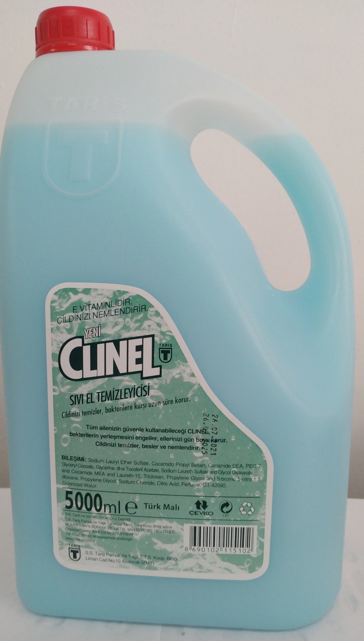 TARİŞ CLİNEL MAVİ EL SABUNU 5000 ML