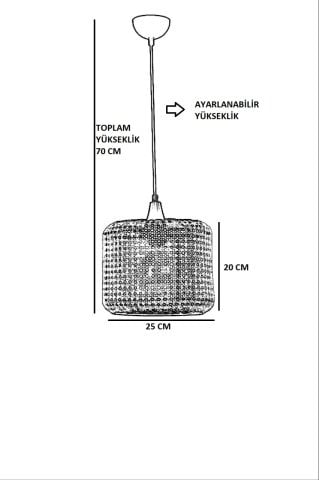 HİPER ARTHUR KÜÇÜK TEKLİ RATTAN SARKIT 8573-1