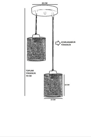 HİPER APRİL 2 Lİ TEPSİLİ RATTAN SARKIT 8577-2