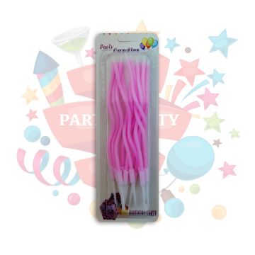 MUM SPİRAL 17CM 12 Lİ PK MAKARON PEMBE