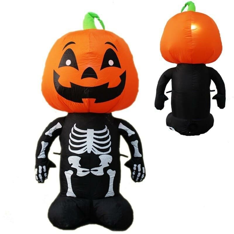 HALLOWEEN ŞİŞME İSKELET BALKABAĞI IŞIKLI 120 CM