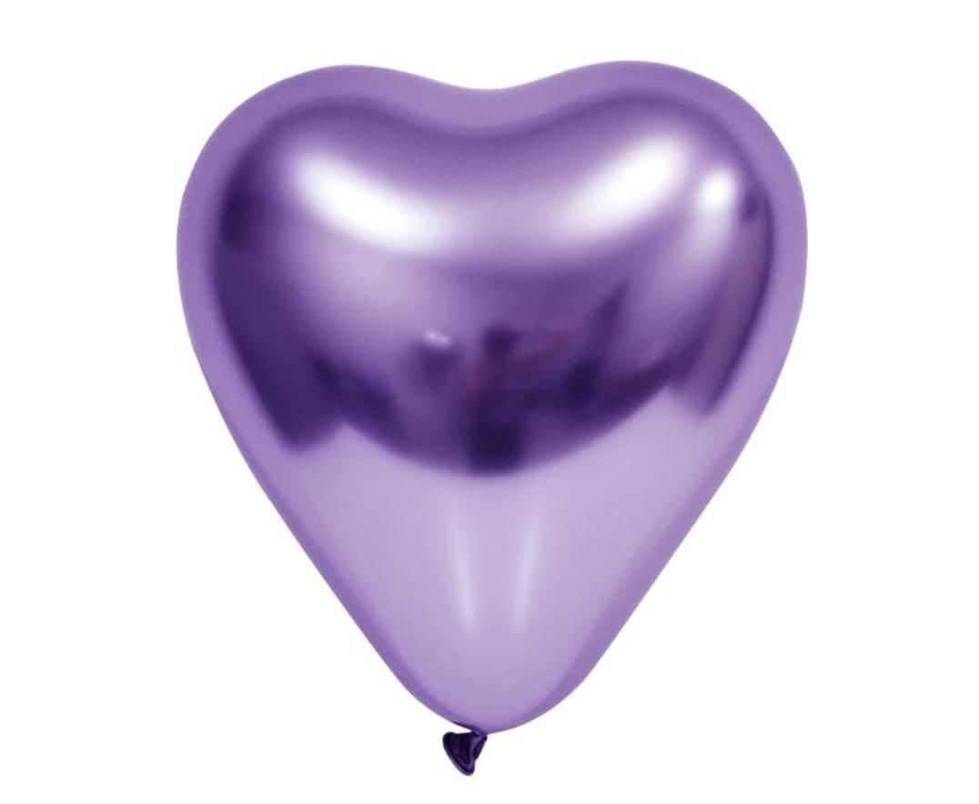 BALON KROM 50 Lİ  KALP VIOLET