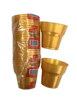 BARDAK PLASTİK KRİSTAL GOLD  25 Lİ