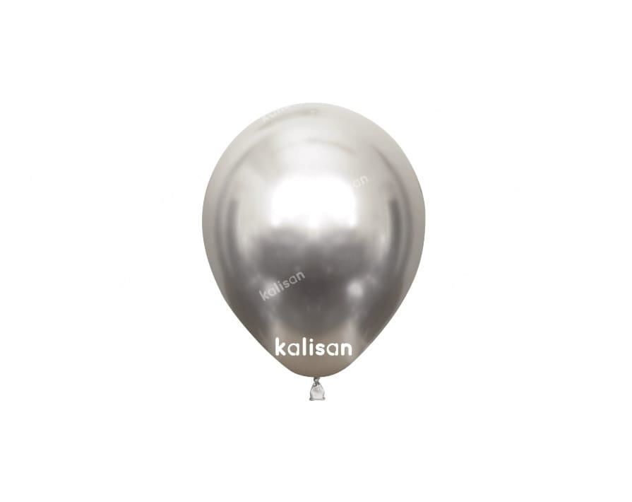 BALON 12'' KROM(MİRROR) SİLVER 50 Lİ KALİSAN