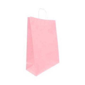 ÇANTA B.KRAFT BÜKÜM SAPLI PEMBE 12*15 CM 25 Lİ